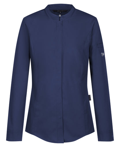 Damen Kochhemd 54022 Tencel mit Jersey-Einsätzen