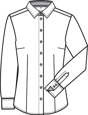 Premium Bluse 65621 mit Kontrastbesatz von Greiff