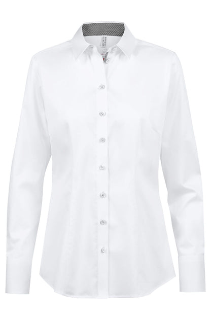 Premium Bluse 65621 mit Kontrastbesatz von Greiff
