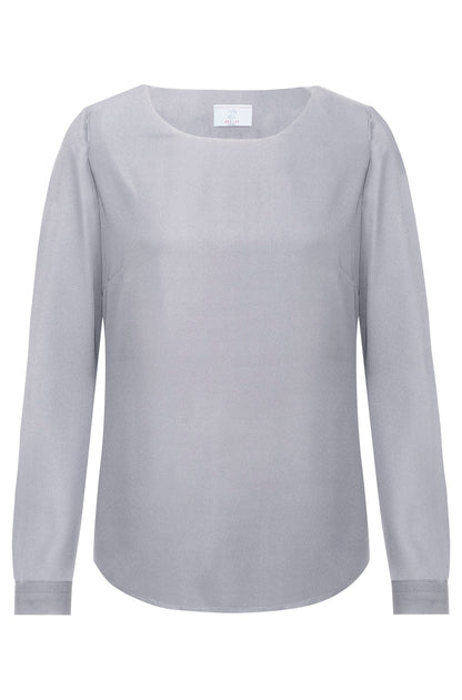 Damen Chiffon Shirt 6573 Langarm
