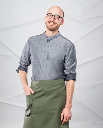 Herren Kochhemd 92065 mit Druckknöpfen