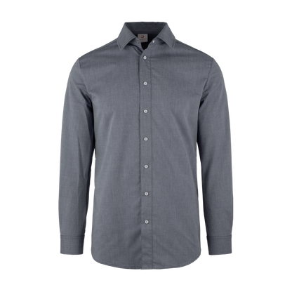 Herren Hemd 92081 Melange mit Druckknöpfen