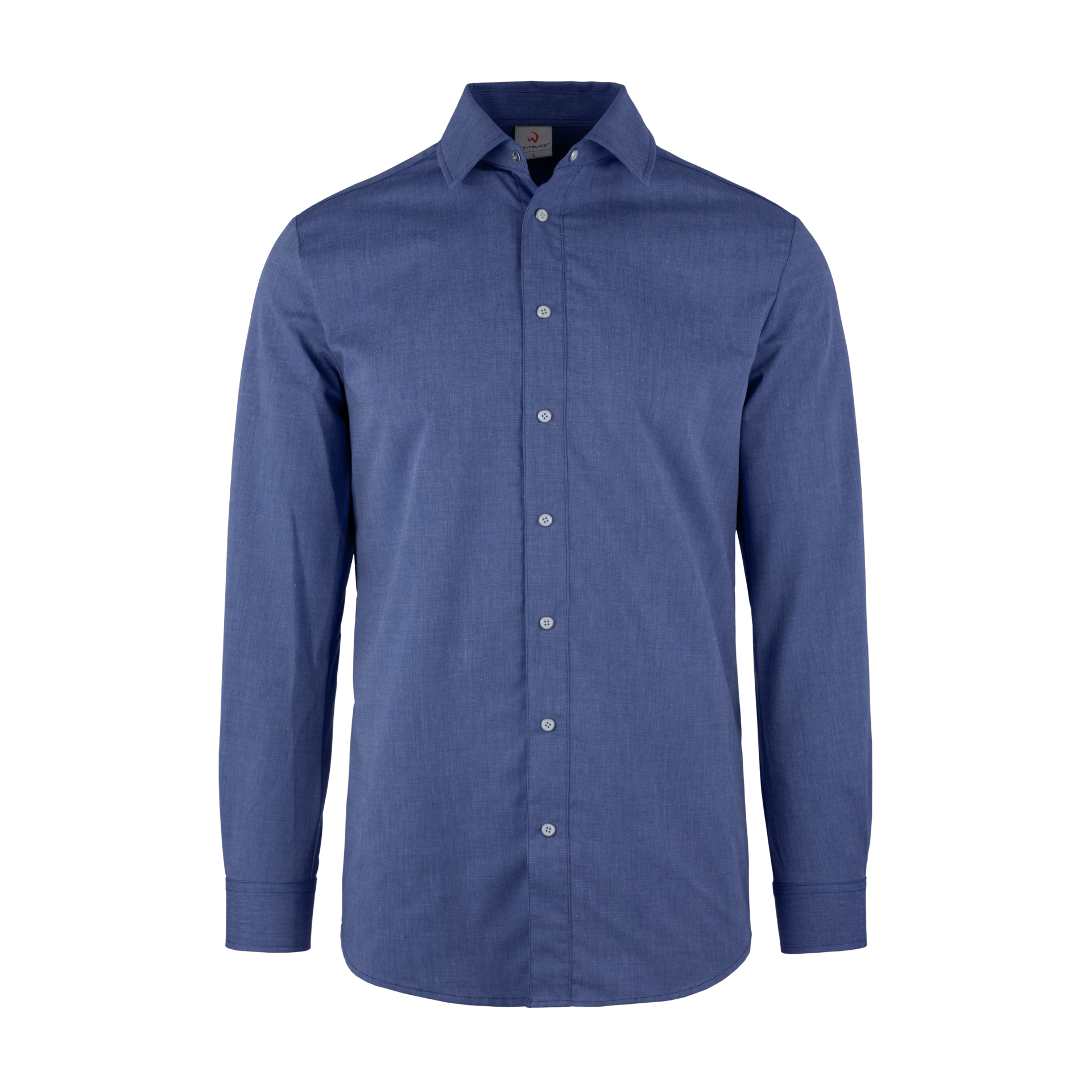 Herren Hemd 92081 Melange mit Druckknöpfen