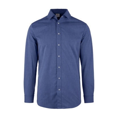 Herren Hemd 92081 Melange mit Druckknöpfen