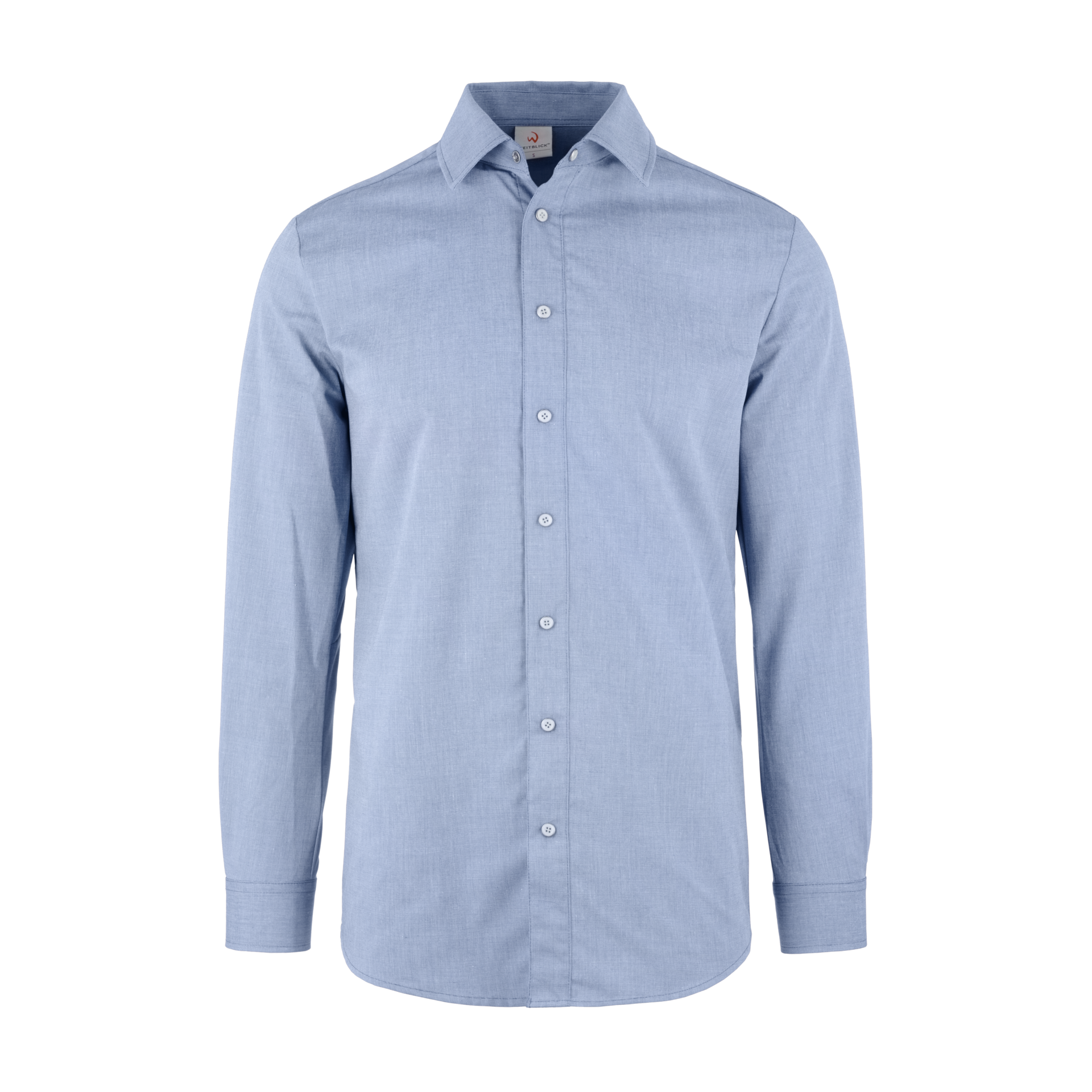 Herren Hemd 92081 Melange mit Druckknöpfen
