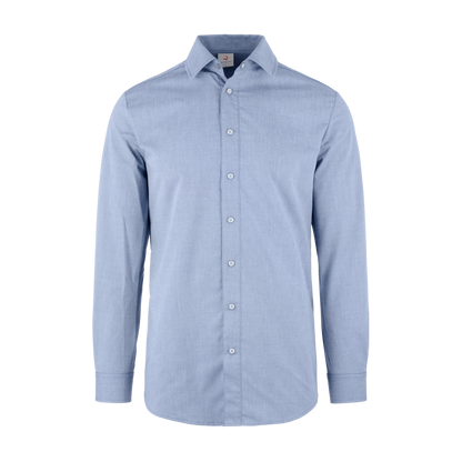 Herren Hemd 92081 Melange mit Druckknöpfen