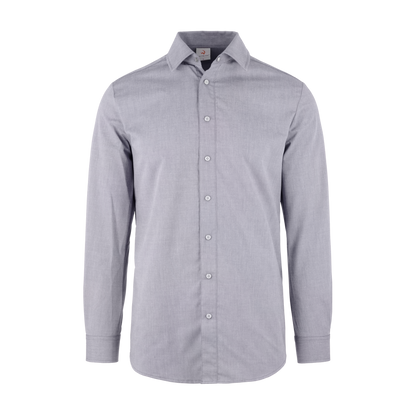 Herren Hemd 92081 Melange mit Druckknöpfen