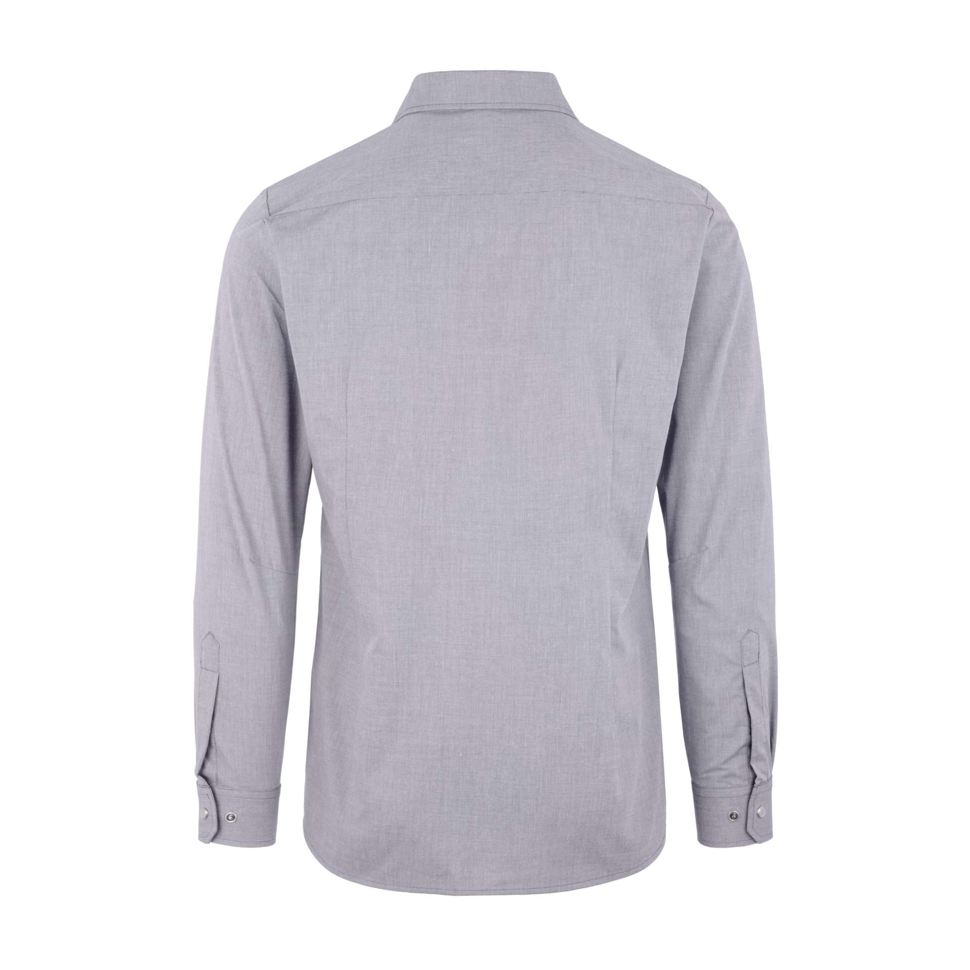 Herren Hemd 92081 Melange mit Druckknöpfen