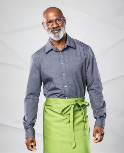 Herren Hemd 92081 Melange mit Druckknöpfen