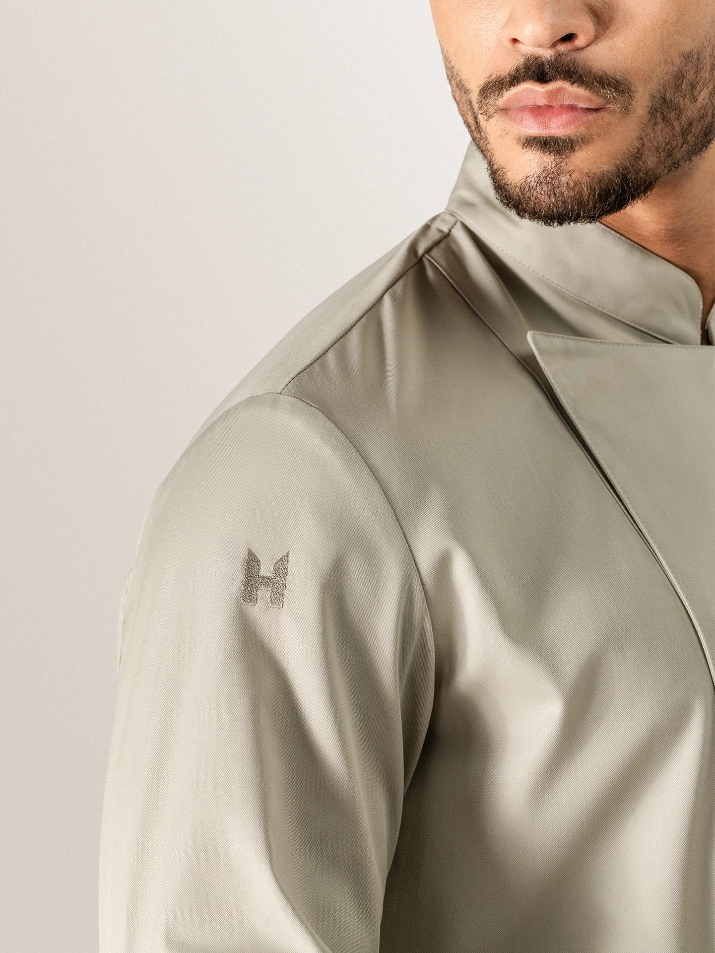 Klassische Drucknopf Kochjacke Dave