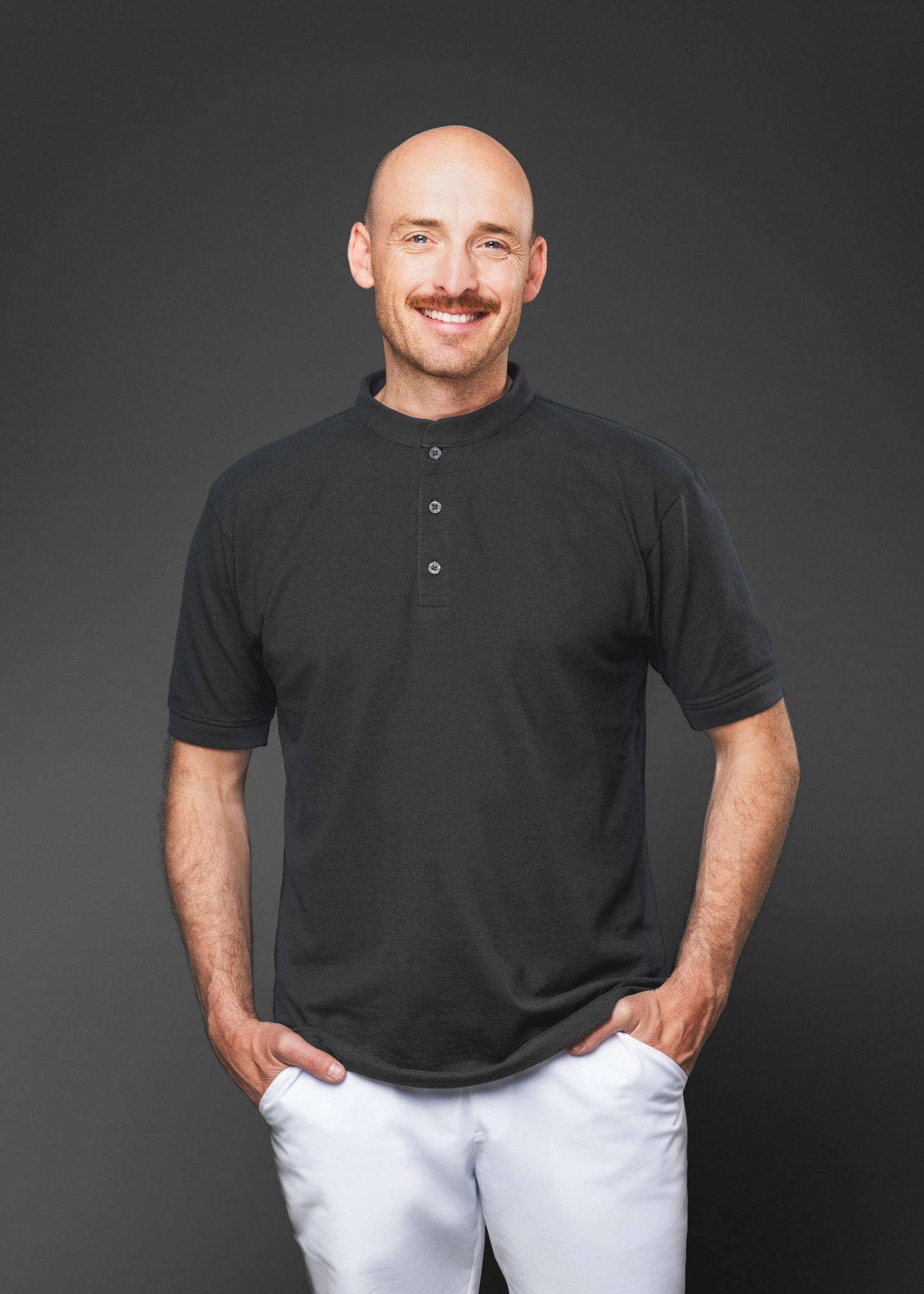 Herren Polo-Shirt 44114 mit Stehkragen
