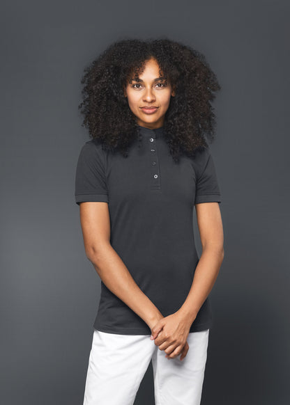 Damen Polo-Shirt 44123 mit Stehkragen