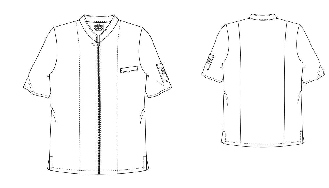 Chef Jacket Monza White Kurzarm