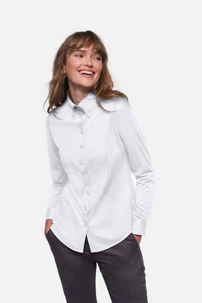 Natural Stretch Bluse 129 Button Down