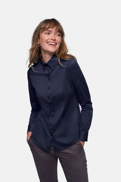 Natural Stretch Bluse 129 Button Down