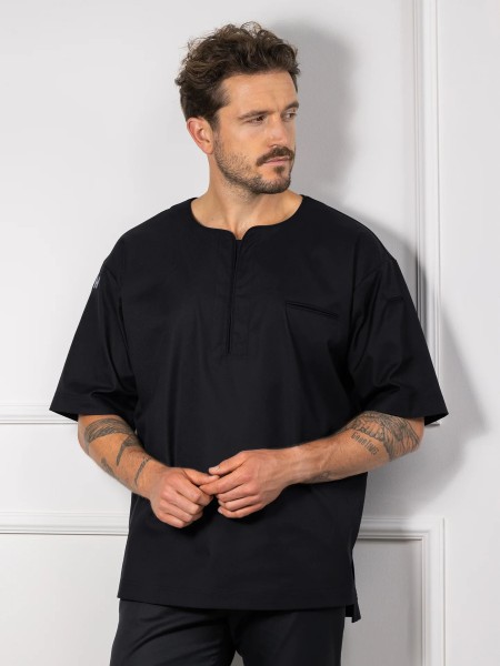 Oversized Gastro Shirt Norian 1409 von Le Nouveau Chef schwarz